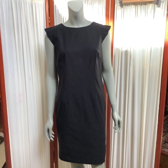 Estelle and Finn Black Sheath Dress Cap Sleeves Size 6 - Picture 1 of 11